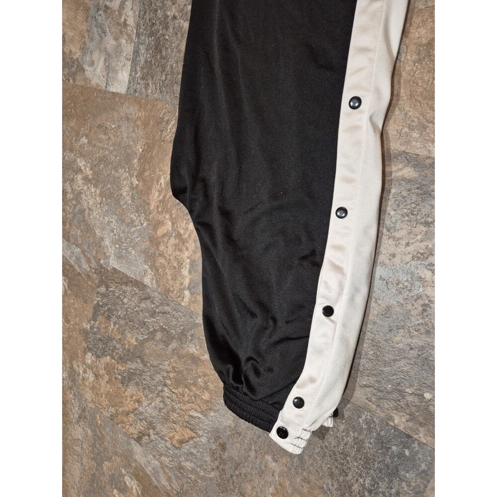 Vintage 90s/00s Athletic Works Black And White Snap Up Track Sports Pants Large - Picture 15 of 16
